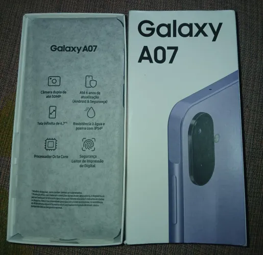 A07 128 GIGAS E 4 DE RAM NOVO NUNCA USADO NA CAIXA
