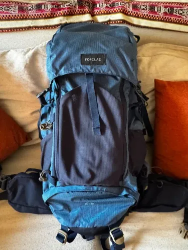 Kit Trekking Mochilão Forclaz Trek 700 50+10L + Saco de Dormir + Colchão