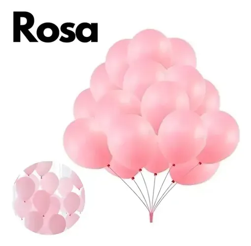 500 Balão Bexiga Liso Festa Decoração 6 Polegadas Cor Rosa-claro