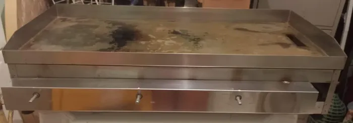 Chapa Industrial a Gás 3 Queimadores em Inox