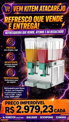 Refresqueira 2 sucos 30 litros