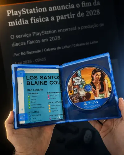 GTA V PS4 - FIM DA MÍDIA FÍSICA!