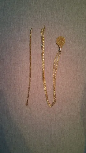 Correntinha banhada e pulseira banhada