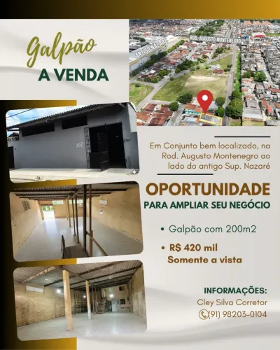CS034 - VENDO: Galpão no conjunto Orlando Lobato (Somente a vista)