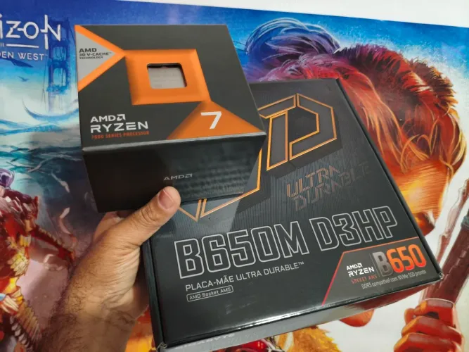 KIT GAMER AM5 7800X3D+B650+32GB RAM ACEITO TROCAS