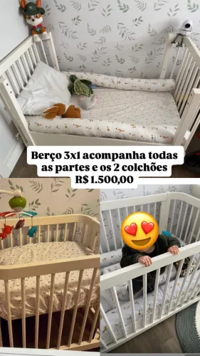 Berço evolutivo / Cama 3x1 Quater para bebê / criança