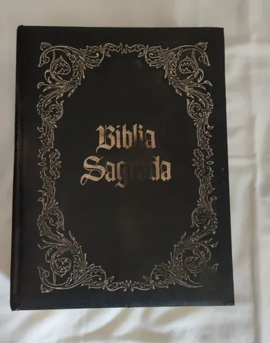 Bíblia Sagrada Antiga Grande (1979) Capa Dura Decorativa