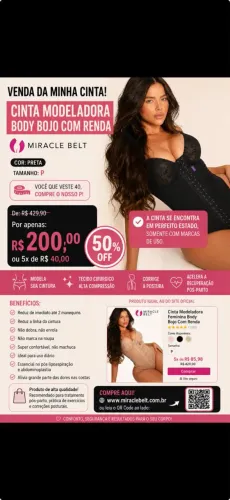 Cinta modeladora da MiracleBelt