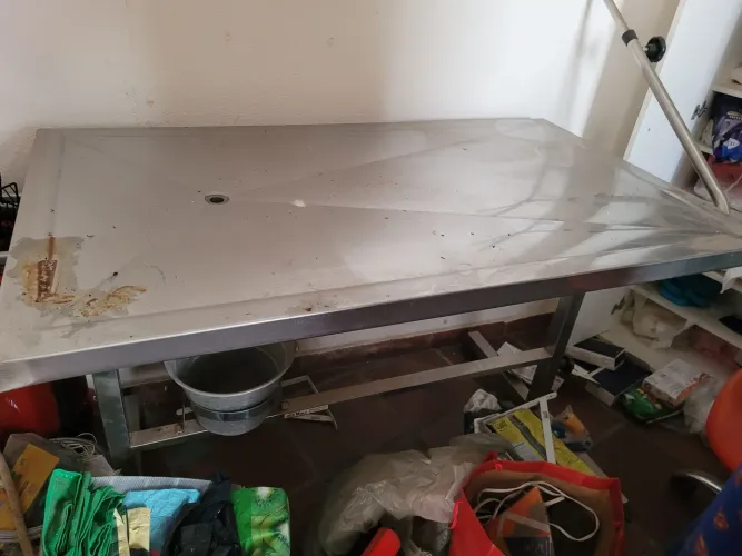 Mesa inox veterinária 