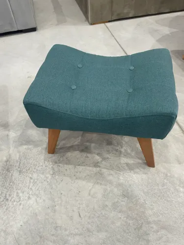 Puff Canoa Base Madeira Maciça 