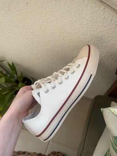 Tênis Converse All Star Original Couro Branco - Seminovo