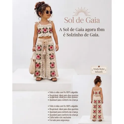 Conjunto infantil hippie chique