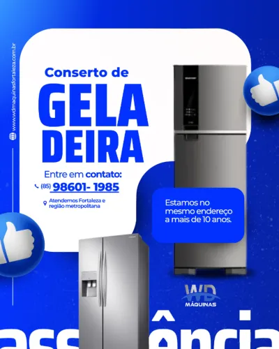 Conserto de Geladeira - Assistencia Tecnica de Geladeira- Temos endereço fixo
