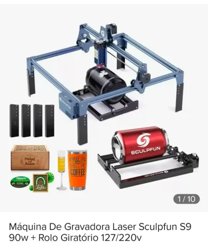Máquina de gravação a laser