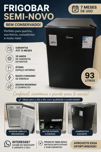 Frigobar 93 LTS na garantia e garantia de motor 10 anos