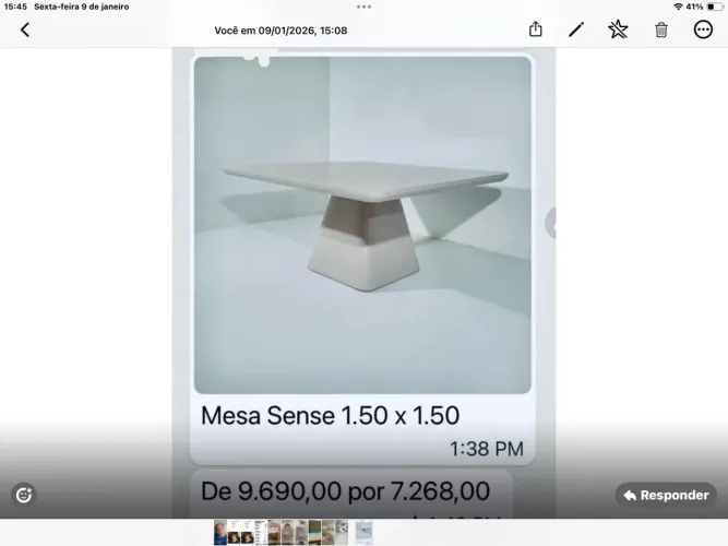 Vende-se mesa de laca branca quadrada  seminova 8 lugares 