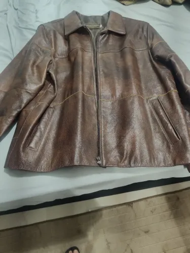 Jaqueta masculina de couro