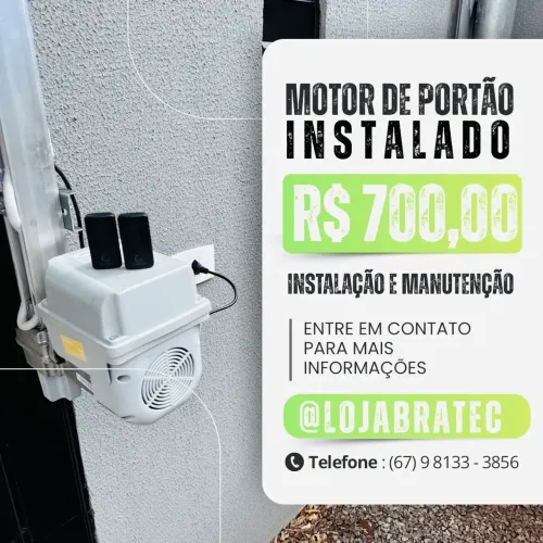 Motor para portão de elevação 8 segundos 1/4 de HP (instalado)