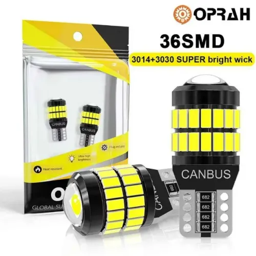 Par led duplo com projetor canbus ophra 6000k t10