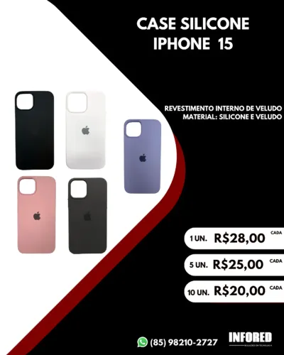 Case silicone para iPhone 15