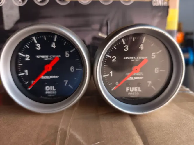 Autometer manômetros Sport Comp pressão óleo & pressão combustível 66mm