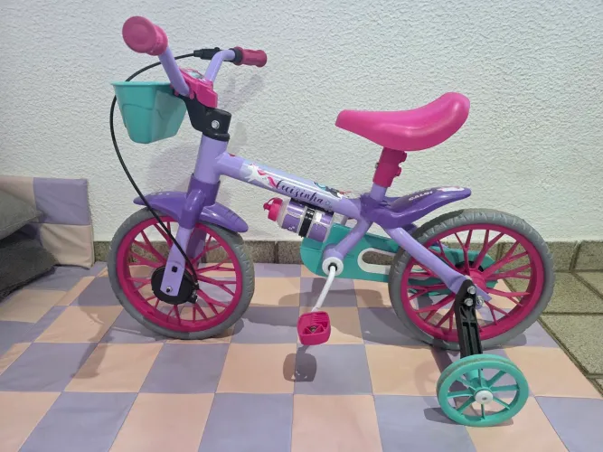 Bicicleta Infantil Caloi Cecizinha Aro 12 Feminina Rosa Bike Pequena
