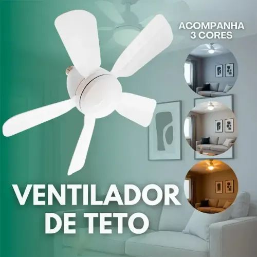 Lâmpada Ventilador De Teto Bocal Com Led Ajustável Bivolt