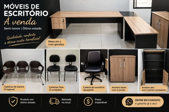 MÓVEIS DE ESCRITÓRIO À VENDA!