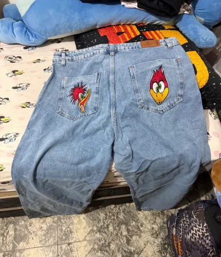 Calça jeans wid original Baw colab pica pau