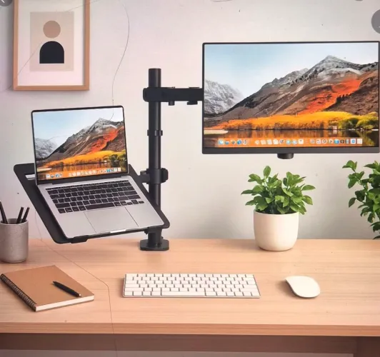 Vendo Suporte Articulado para Notebook e Monitor Novo