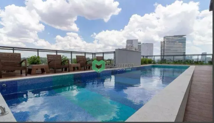 Apartamento semi-mobiliado com 1 dormitório para alugar, 50 m² por R$ 6.500/mês - Chácara 