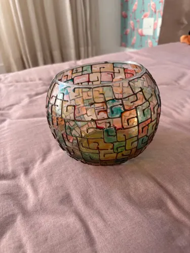 Vaso decorativo de vidro
