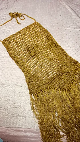 Saída de praia em crochê 