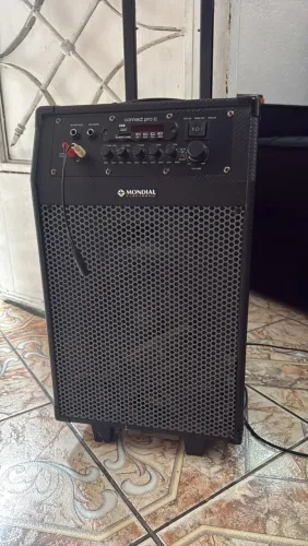 Caixa de Som Amplificada Mondial Connect Pro II (CM-02) + Microfone Sem Fio