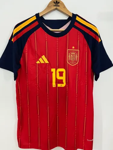 Camisa da Espanha #19 Lamine Yamal (Pronta Entrega)