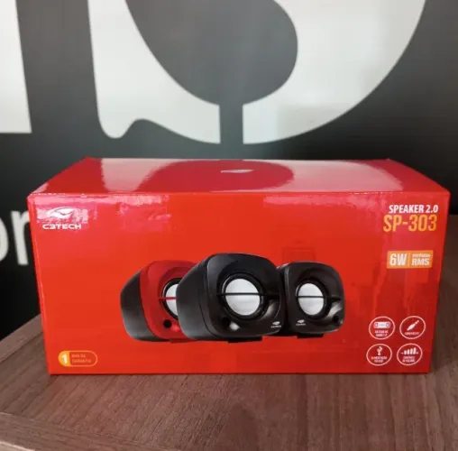 Caixa De Som C3tech Speaker 2.0 SP-303BK Preto