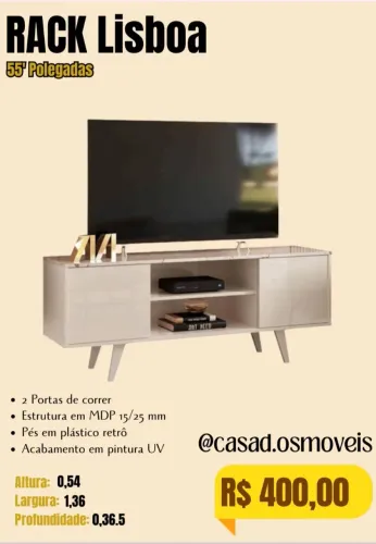 Rack Lisboa Tv até 55 polegadas