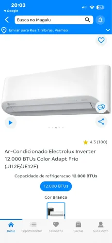 Ar condicionado electrolux inverter
