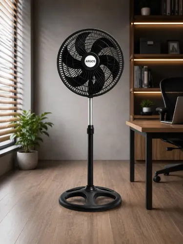 Ventilador De Coluna Preto 30cm Turbo 6 Pás Oscilante Ventisol 127V