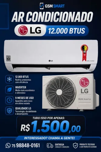 AR CONDICIONADO LG 12.000 MIL BTUs