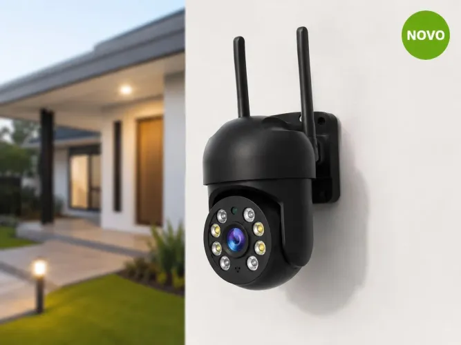 Câmera Wi-Fi Externa Full Color IP66 Visão Noturna Colorida PTZ Áudio Bidirecional