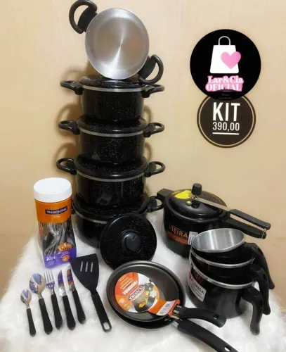 Kit panelas de alumínio com entrega gratis para maioria dos bairros 