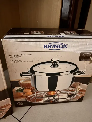 Dois Rechauds inox NOVO da marca BRINOX