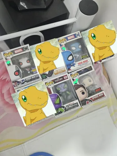 4 funkos pop homem aranha gameverse