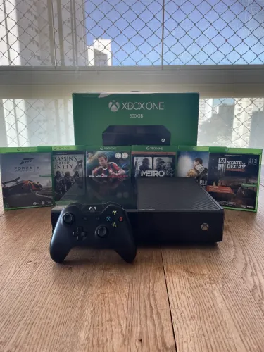 Xbox one Fat + 6 jogos + controle original