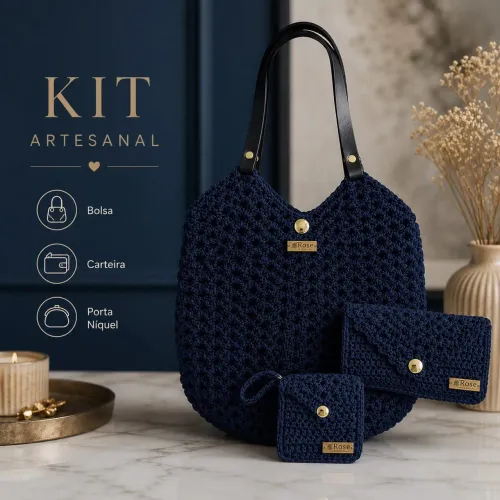 Bolsa feminina kit 3 peças