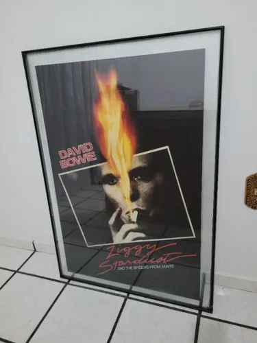 Pôster David Bowie - Ziggy Stardust com Moldura