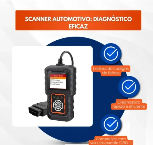 Scanner Automotivo Cy3001 (OBD2) - Leitor Códigos / Ler E Apagar Falhas Do Motor