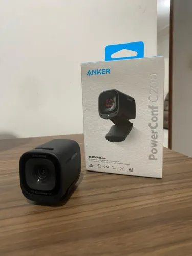 Webcam Anker Powerconf C200 2K para PC/Lap Top Visão Ajustável Correção de Pouca Luz