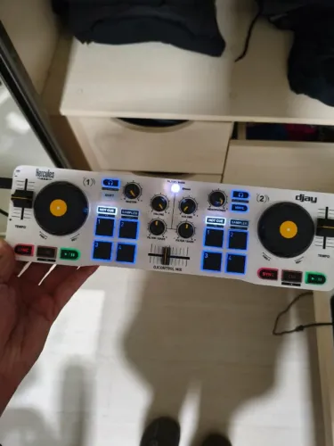 Controlador Bluetooth Dj Hercules Djcontrol Mix Branco